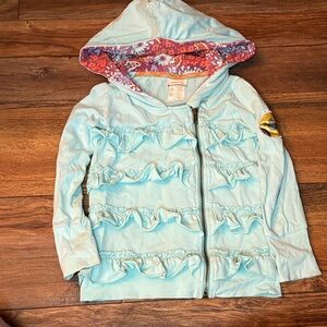KidLight Blue Ruffled Jacket with Hood